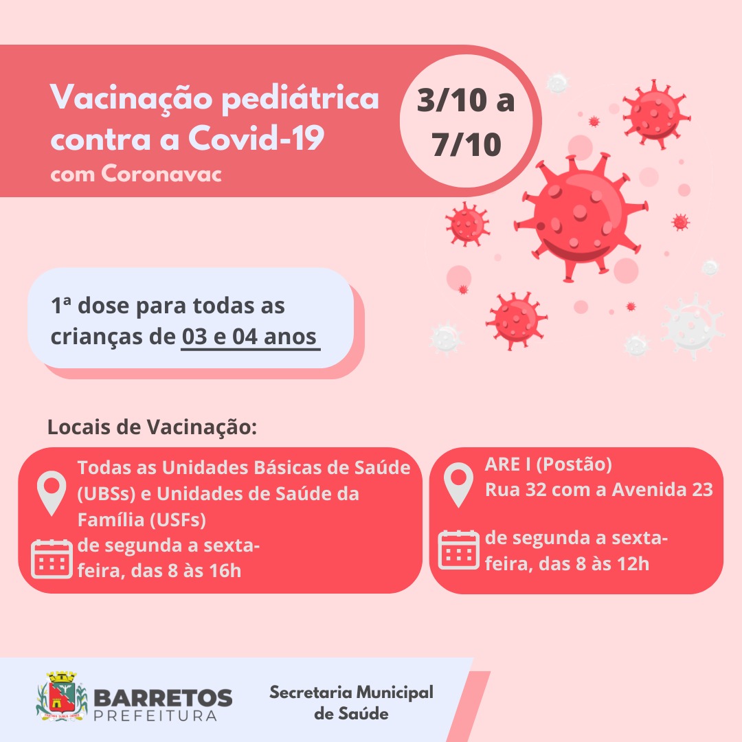 Crianças de 3 e 4 anos já devem se vacinar contra a Covid-19