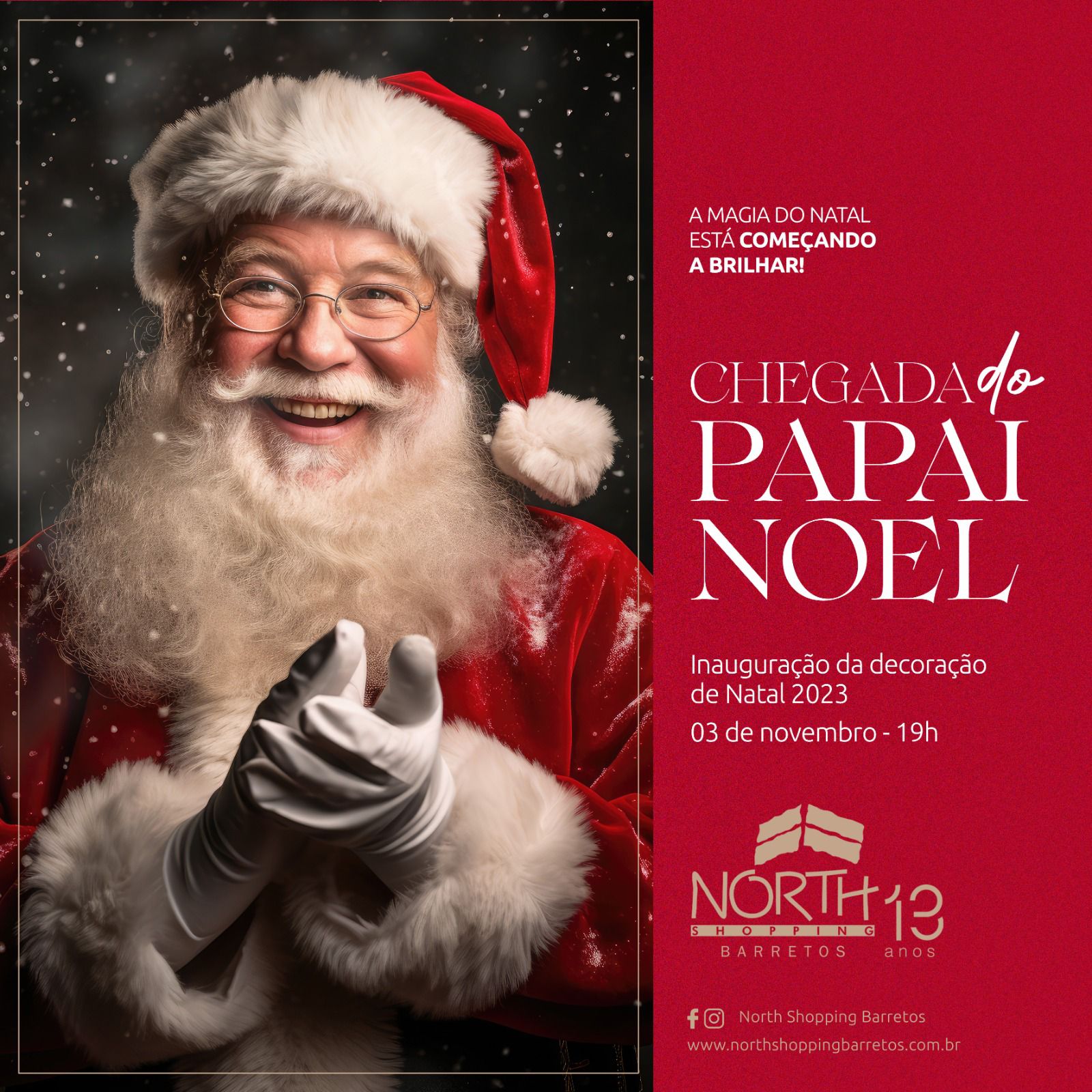 North Shopping Barretos divulga programação artística & cultural para a chegada do Papai Noel