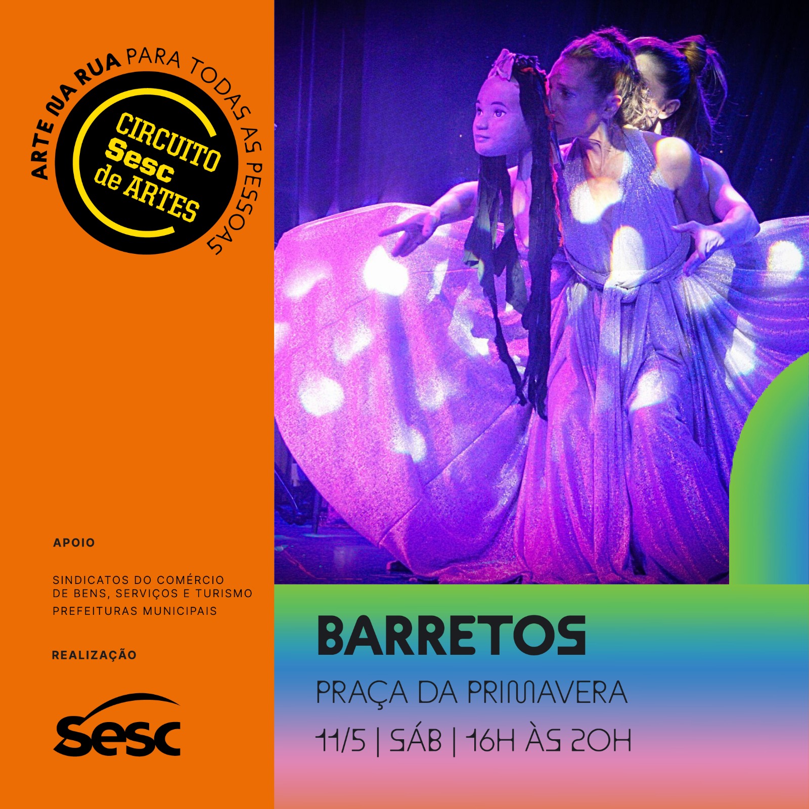 Barretos recebe Circuito Sesc das Artes 2024 com atrações artísticas e divertidas para toda a família