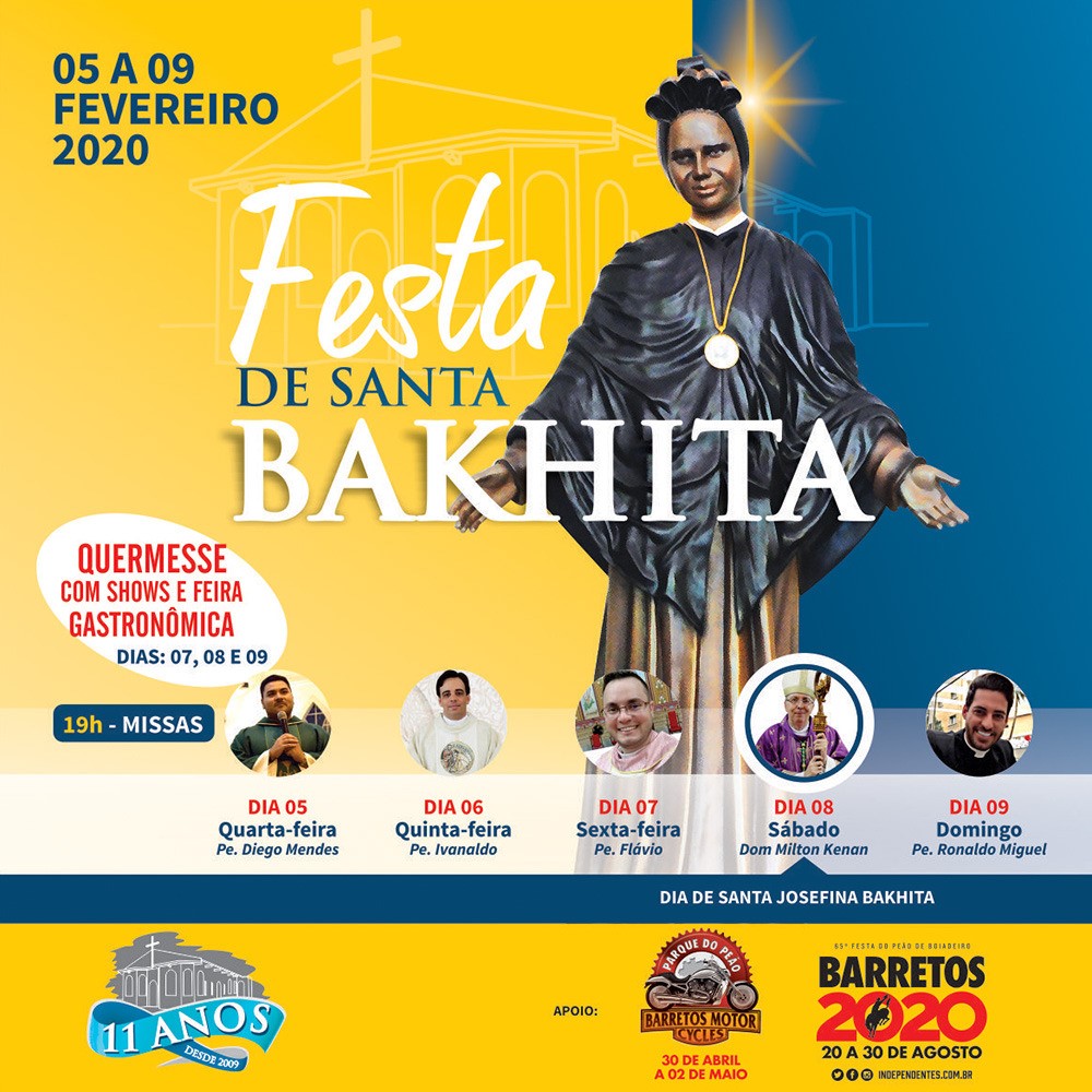 Começa hoje a Festa de Santa Bakhita 2020