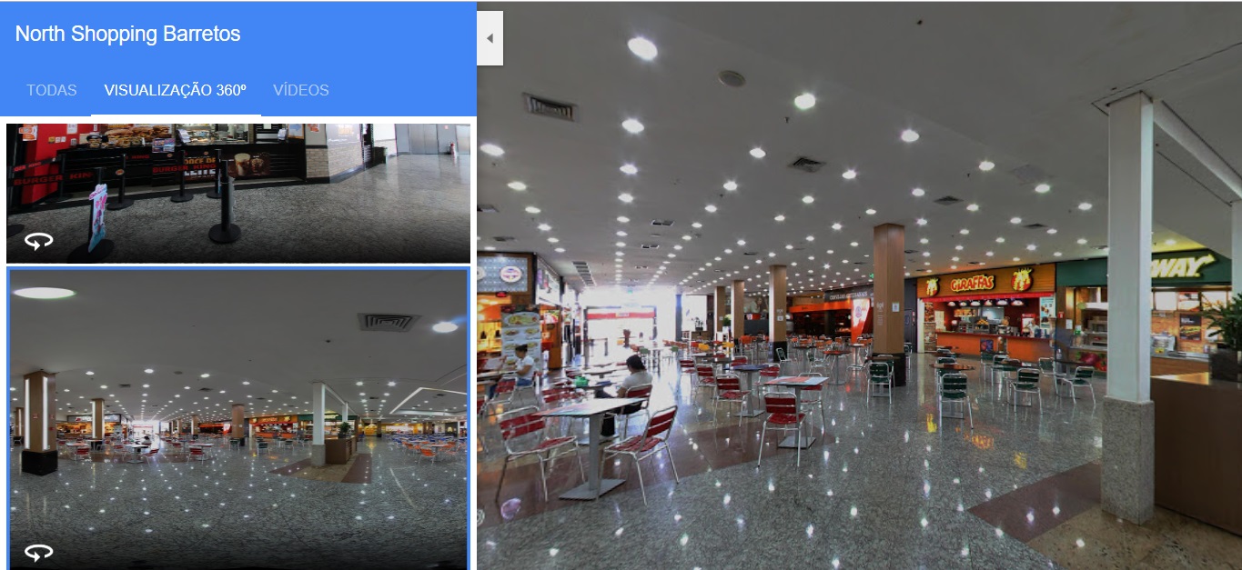 Passeio virtual pelo North Shopping está disponível no Google