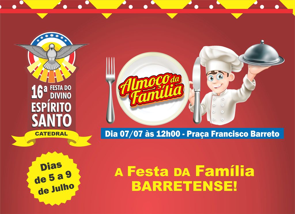 16ª Festa do Divino Espírito Santo traz como novidade o Almoço da Família no domingo