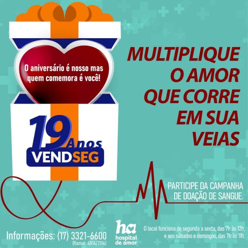 Vendseg realiza ‘Promoção do Bem’ e incentiva a doação de sangue no Hemonúcleo do Hospital de Amor