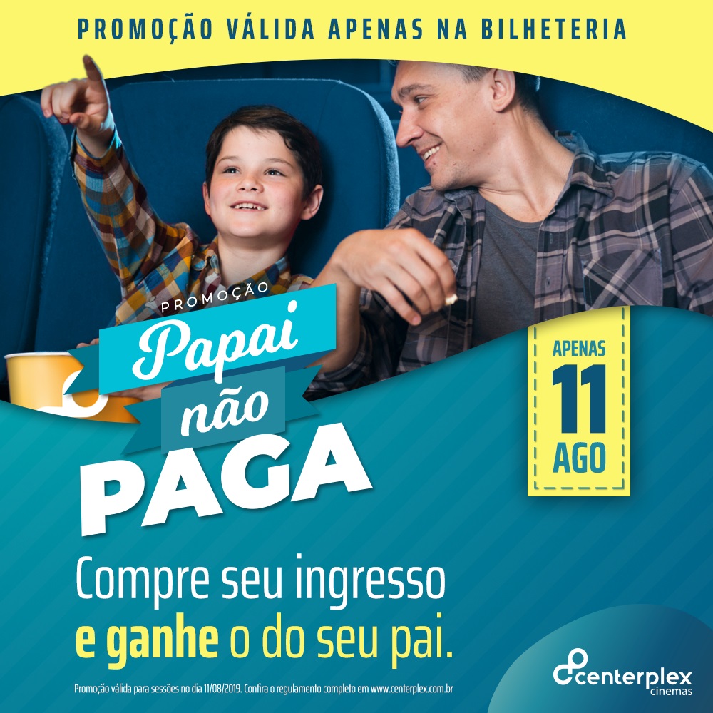 Papai não paga neste domingo no Centerplex North Shopping Barretos